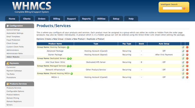 WHMCS Products and Services Extienda sus Sistemas de Facturación con el Personalizado Plug in WHMCS